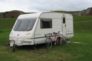 A forlorn looking tandem at Fort Widley