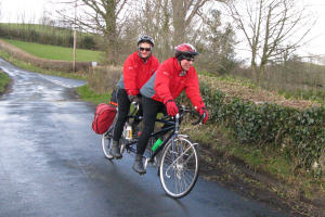 Tandems at approaching Viver on the way to Milnthorpe