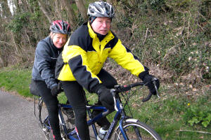 Tandems near Town End on the way to Levens Halll