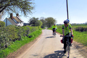 Tandems returning to Ludlow from Tenbury Wells