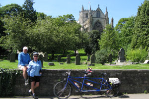 Tandem team at Ripon Cathedral