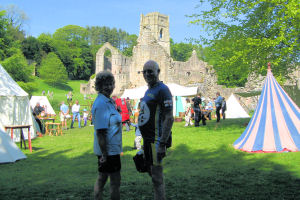 Fountains Abbey viewed from the mediæval fair