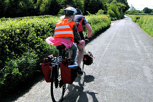 Tandem on the descent from Galphay towards Ripon